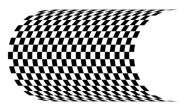 Abstract Rassenvlag Schaakbord Dambordpatroon Textuur Met Vervorming Vervormingseffect Afbeelding Van — Stockvector