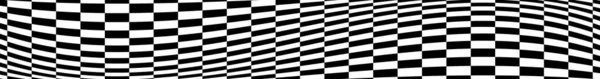 Abstraktní Závodní Vlajka Šachovnice Šachovnicový Vzor Textura Zkreslením Deformační Efekt — Stockový vektor
