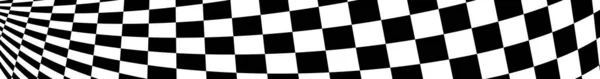 抽象的なレースフラグ チェスボード チェッカーボードパターン 歪みのあるテクスチャ 変形効果 ストックベクトルイラスト クリップアートグラフィック — ストックベクタ