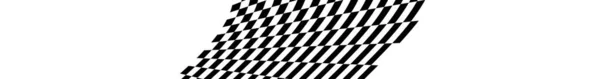 抽象的なレースフラグ チェスボード チェッカーボードパターン 歪みのあるテクスチャ 変形効果 ストックベクトルイラスト クリップアートグラフィック — ストックベクタ