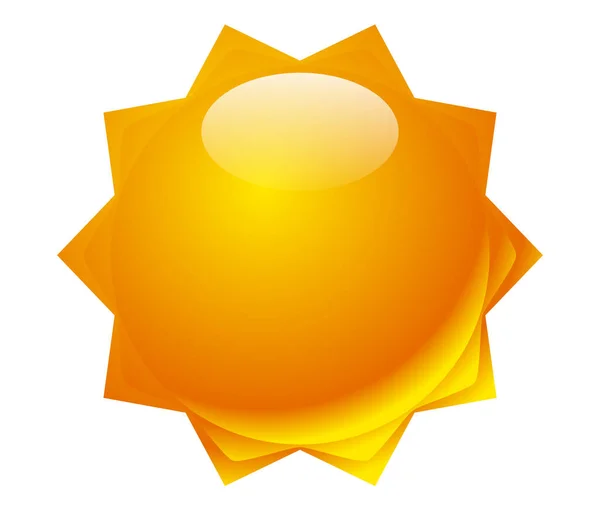 Sole Estate Solare Energia Solare Clip Art Icona Illustrazione Simbolo — Vettoriale Stock