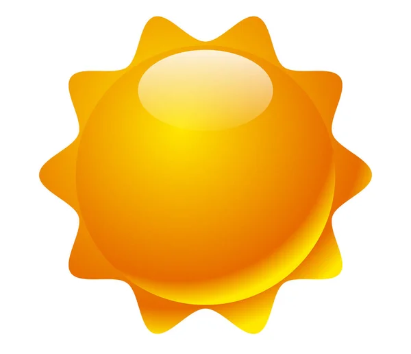 Sol Sommar Sol Sol Energi Clip Art Ikon Symbol Illustration — Stock vektor
