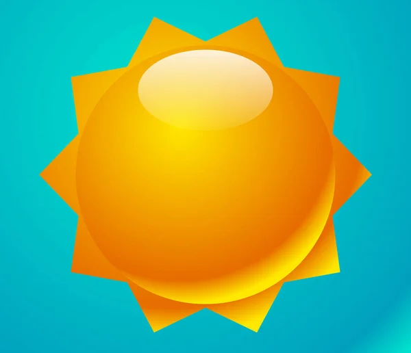 Soleil Été Solaire Énergie Solaire Clip Art Icône Illustration Symbole — Image vectorielle