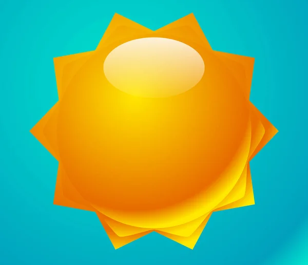 Soleil Été Solaire Énergie Solaire Clip Art Icône Illustration Symbole — Image vectorielle