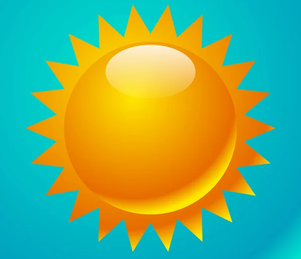 Sonne Sommer Solar Solarenergie Clip Art Symbol Symbol Illustration Aktienvektorillustration — Stockvektor