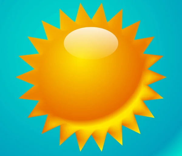 Sonne Sommer Solar Solarenergie Clip Art Symbol Symbol Illustration Aktienvektorillustration — Stockvektor