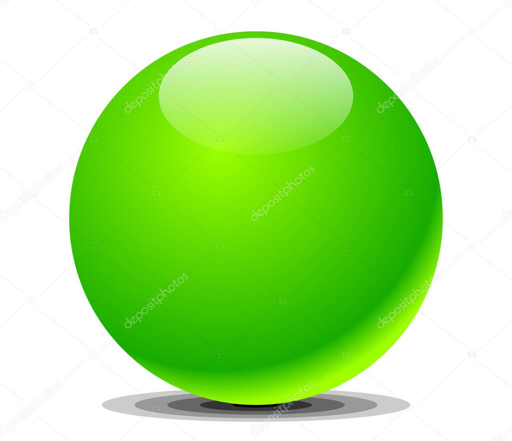 Shiny, glossy orb, ball, shpere design element with empty space - stock vector illustration, clip-art graphics