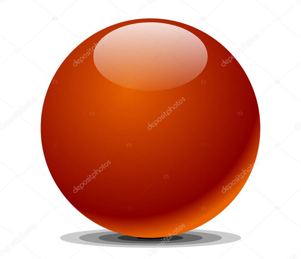 Shiny, glossy orb, ball, shpere design element with empty space - stock vector illustration, clip-art graphics