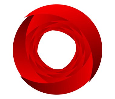 Soyut yeşil spiral, girdap, dönme ve dönme elementleri. Koklear, sarmal, girdap simgesi