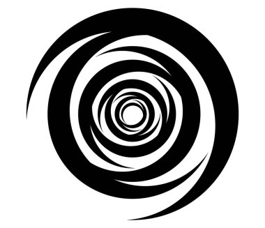 Soyut spiral, girdap, girdap ve girdap elementleri. Koklear, sarmal, girdap simgesi