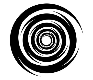Soyut spiral, girdap, girdap ve girdap elementleri. Koklear, sarmal, girdap simgesi