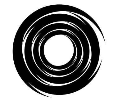 Soyut spiral, girdap, girdap ve girdap elementleri. Koklear, sarmal, girdap simgesi