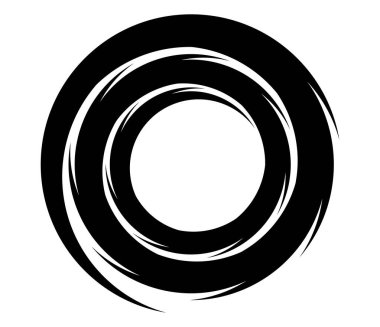 Soyut spiral, girdap, girdap ve girdap elementleri. Koklear, sarmal, girdap simgesi