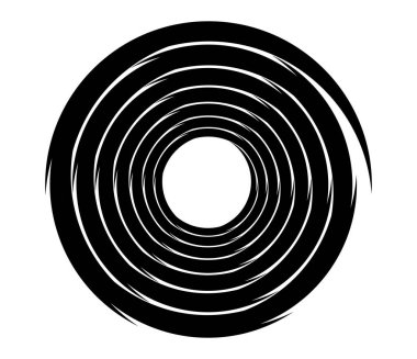 Soyut spiral, girdap, girdap ve girdap elementleri. Koklear, sarmal, girdap simgesi