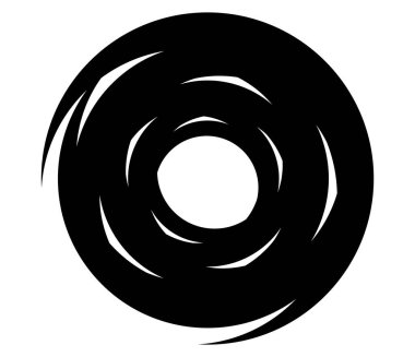 Soyut spiral, girdap, girdap ve girdap elementleri. Koklear, sarmal, girdap simgesi