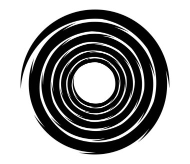Soyut spiral, girdap, girdap ve girdap elementleri. Koklear, sarmal, girdap simgesi