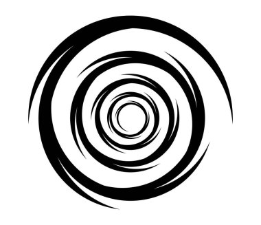 Soyut spiral, girdap, girdap ve girdap elementleri. Koklear, sarmal, girdap simgesi