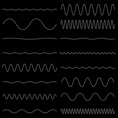 Dalgalı, dalgalı çizgiler. Eğri, kıvrımlı, kıvrımlı çizgiler, çizgiler