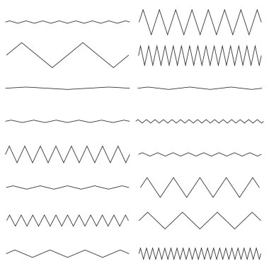 Dalgalı, dalgalı, zigzag çapraz çizgi, çizgili element