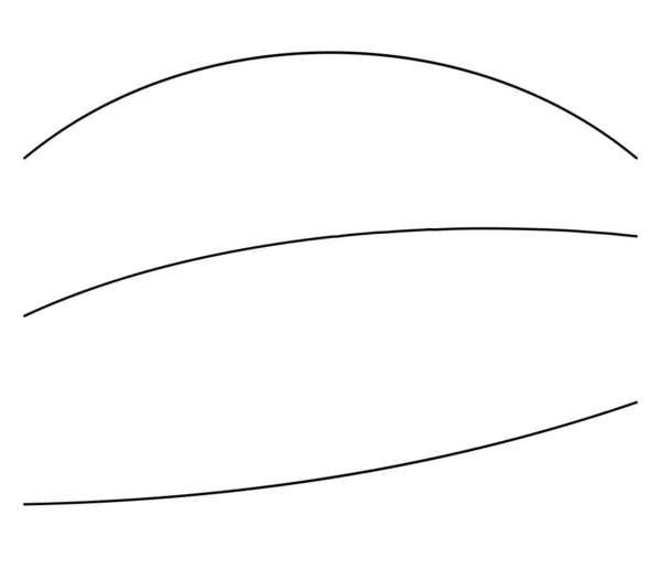 Gelombang Melambai Bentuk Gelombang Curvy Billowy Undulate Lines Ilustrasi Vektor - Stok Vektor