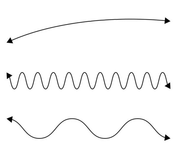 波浪形 波浪形箭头集合 鱼群矢量图解 剪贴画 — 图库矢量图片