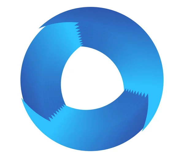Abstrato Espiral Azul Redemoinho Girar Girar Elementos Ícone Coclear Helicoidal — Vetor de Stock
