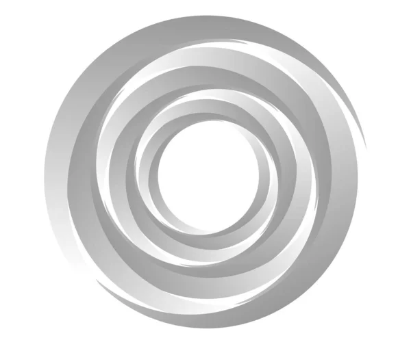 Абстрактні Сірі Гвинтові Вихрові Вихрові Вихрові Елементи Кохлеарна Спіраль Значок — стоковий вектор
