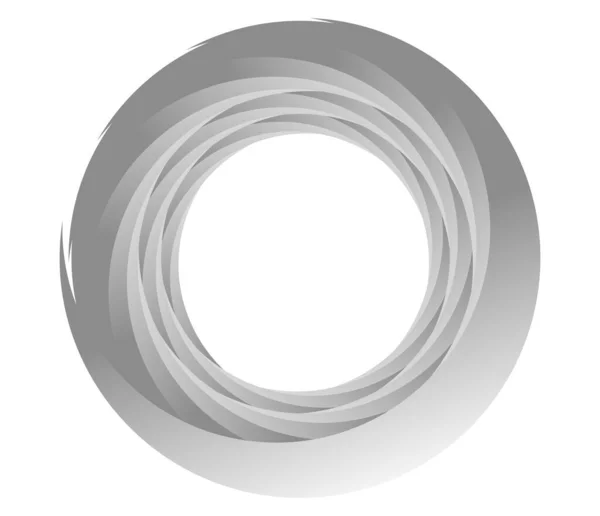 Abstraktes Grau Gyeyscale Spirale Wirbel Wirbel Und Wirbelelemente Cochlea Helix — Stockvektor