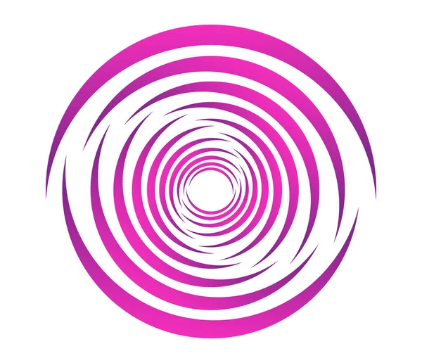 Abstrato Roxo Rosa Espiral Redemoinho Girar Girar Elementos Ícone Coclear — Vetor de Stock