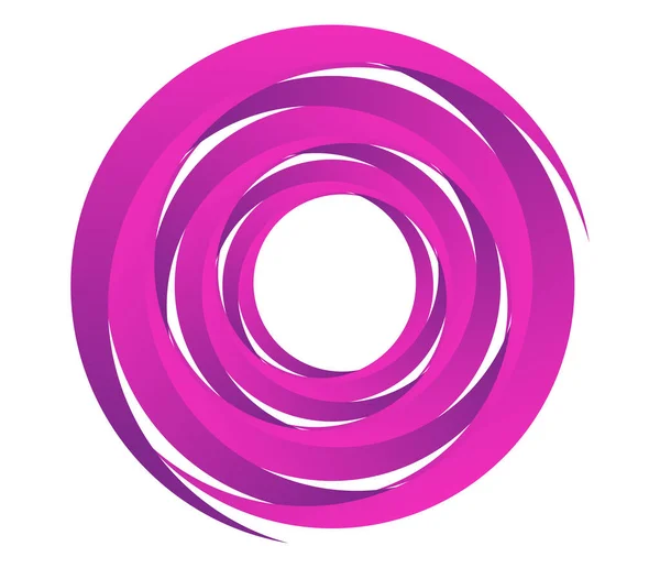Elementos Abstractos Color Púrpura Espiral Rosa Remolino Giro Giro Icono — Archivo Imágenes Vectoriales