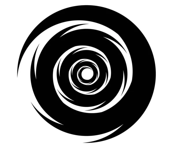 Абстрактні Спіральні Вихрові Вихрові Вихрові Елементи Кохлеарна Спіраль Значок Виходу — стоковий вектор