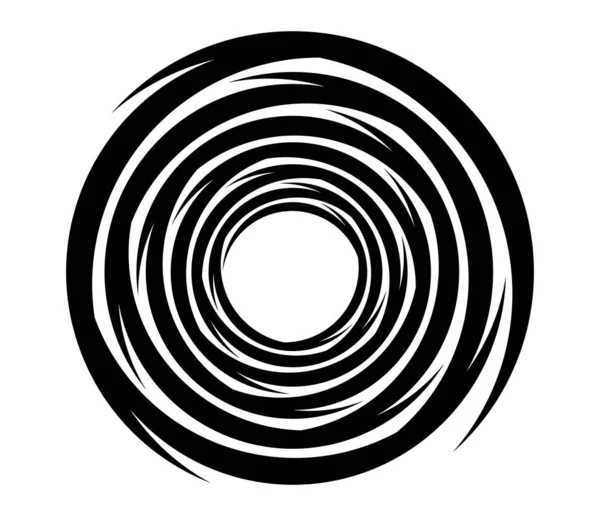 Абстрактні Спіральні Вихрові Вихрові Вихрові Елементи Кохлеарна Спіраль Значок Виходу — стоковий вектор