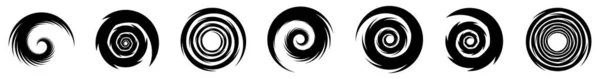 Набір Абстрактних Спіральних Вихрових Вихрових Вихрових Елементів Cochlear Спіраль Вихровий — стоковий вектор