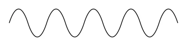 Ondulado Acenar Linhas Curva Curvas Linhas Sinuosas Listras Ilustração Vetor — Vetor de Stock