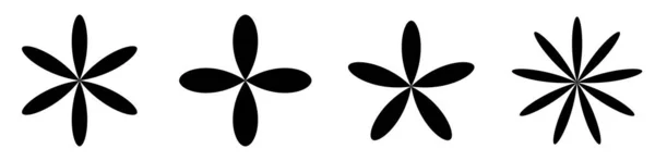 简单的花瓣剪影 图标和符号 生态和生态概念图解 牲畜矢量图解 剪贴画 — 图库矢量图片
