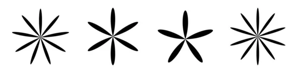 Простий Квітковий Пелюстки Силует Значок Символ Природа Природнича Екологічна Екологічна — стоковий вектор