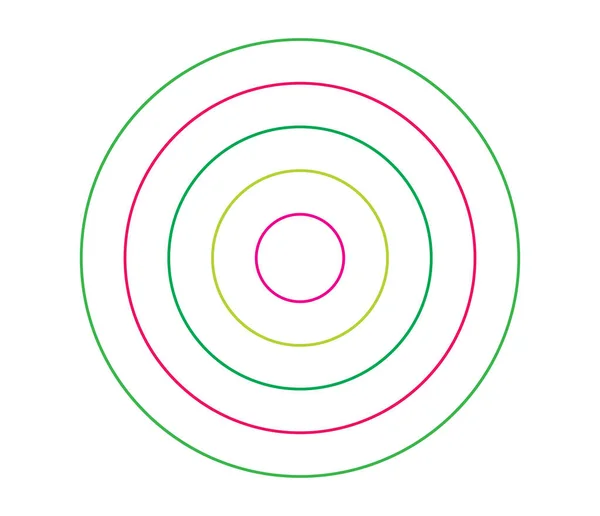 Simples Abstrato Radial Motivo Concêntrico Ícone Mandala Símbolo —  Vetores de Stock