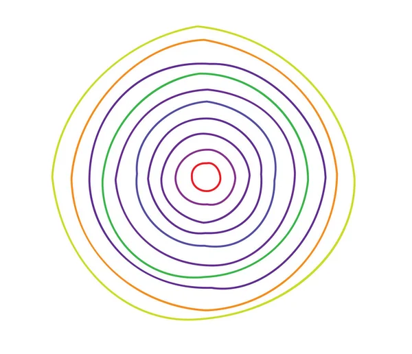 Простой Абстрактный Радиальный Концентрический Мотив Значок Мандалы Символ — стоковый вектор