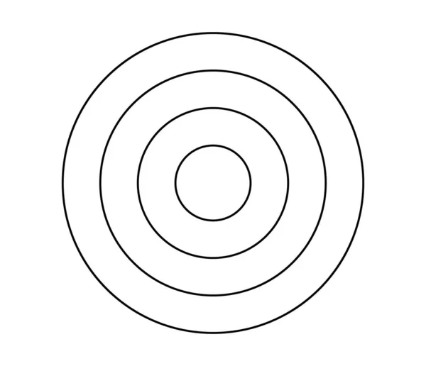 Jednoduchý Abstraktní Radiální Soustředný Motiv Ikona Symbol Mandaly — Stockový vektor