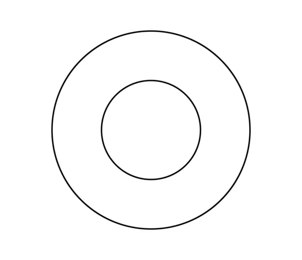 简单抽象的径向 同心圆的主题 曼陀罗图标和符号 — 图库矢量图片