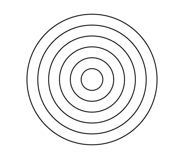 Einfaches Abstraktes Radiales Konzentrisches Motiv Mandala Symbol Und Symbol — Stockvektor