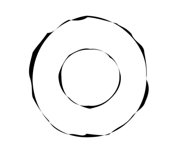 Prosty Abstrakcyjny Motyw Promieniowy Koncentryczny Ikona Mandali Symbol — Wektor stockowy