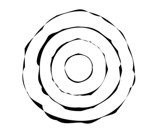 Prosty Abstrakcyjny Motyw Promieniowy Koncentryczny Ikona Mandali Symbol — Wektor stockowy