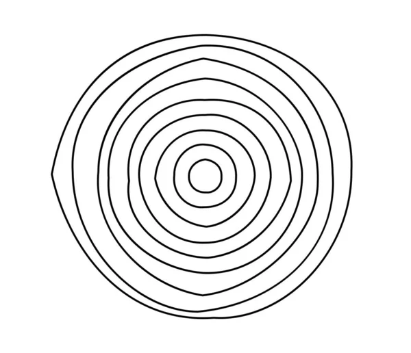 Простий Абстрактний Радіальний Концентричний Мотив Значок Мандали Символ — стоковий вектор
