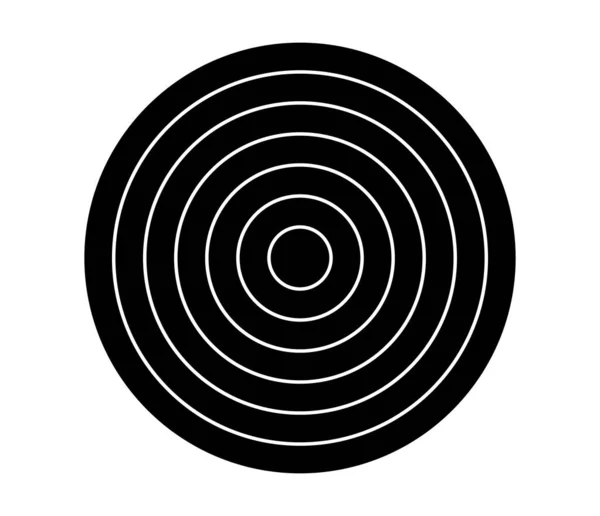 Simple Abstracto Radial Motivo Concéntrico Icono Mandala Símbolo — Archivo Imágenes Vectoriales