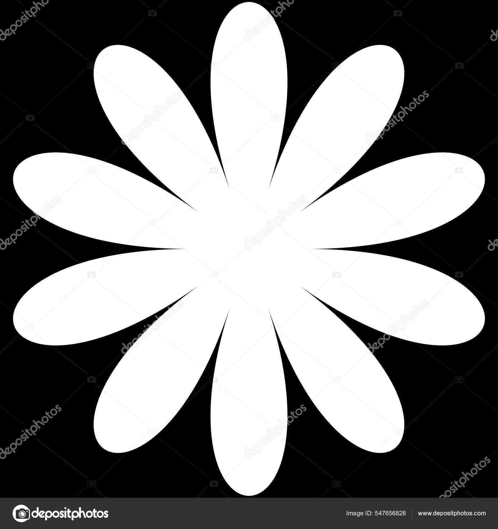 简单的花朵植物叶子轮廓图标和符号剪贴画图库矢量图©vectorguy 547656828, image size:1600x1700