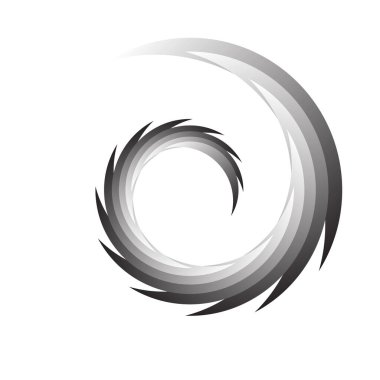 Döndür, döndür, döndür. Dönen segmentli çember, dairesel swoosh daire tasarım ögesi, simge vektörü - stok vektör illüstrasyonu, klip- sanat grafikleri