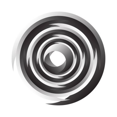 Döndür, döndür, döndür. Dönen segmentli çember, dairesel swoosh daire tasarım ögesi, simge vektörü - stok vektör illüstrasyonu, klip- sanat grafikleri