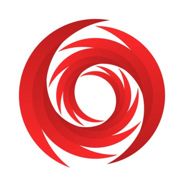 Döndür, döndür, döndür. Dönen segmentli çember, dairesel swoosh daire tasarım ögesi, simge vektörü - stok vektör illüstrasyonu, klip- sanat grafikleri