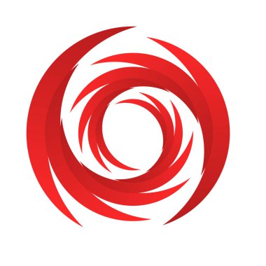 Döndür, döndür, döndür. Dönen segmentli çember, dairesel swoosh daire tasarım ögesi, simge vektörü - stok vektör illüstrasyonu, klip- sanat grafikleri